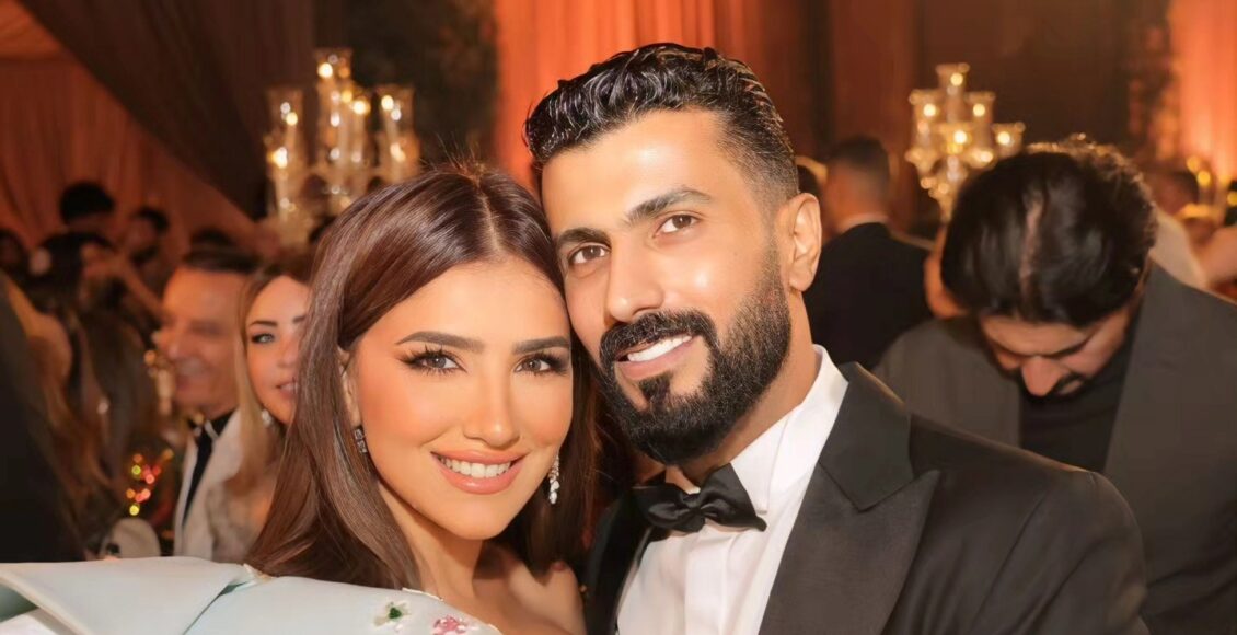 مي عمر ومحمد سامي - الصورة من حسابها على الفيس بوك