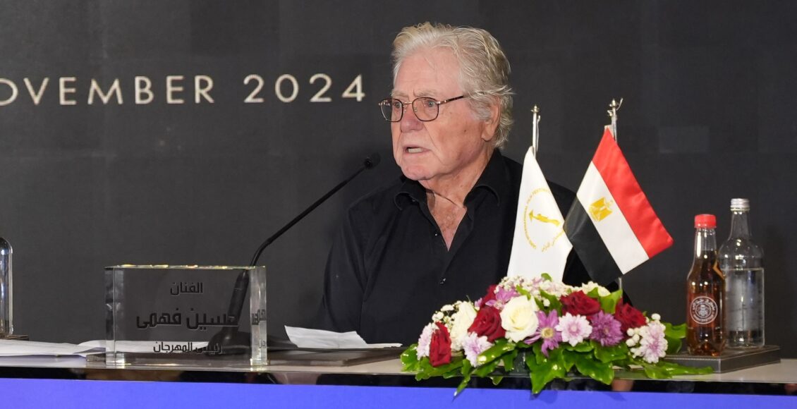 حسين فهمي من المؤتمر الصحفي للمهرجان