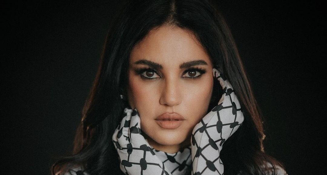 درة التونسية تدعم القضية الفلسطينية واللبنانية