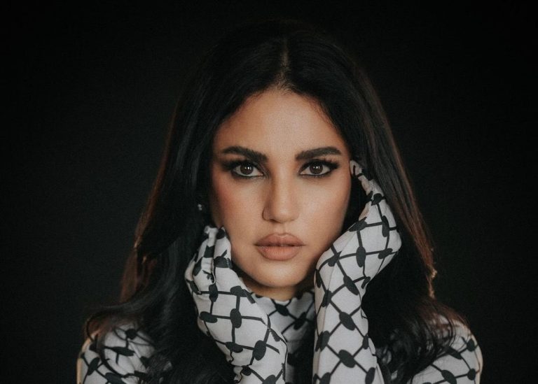 درة التونسية تدعم القضية الفلسطينية واللبنانية